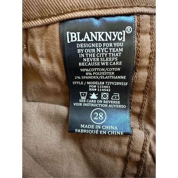 Blank NYC Delaney Pants in Golden Latte Size 28 - Picture 7 of 8